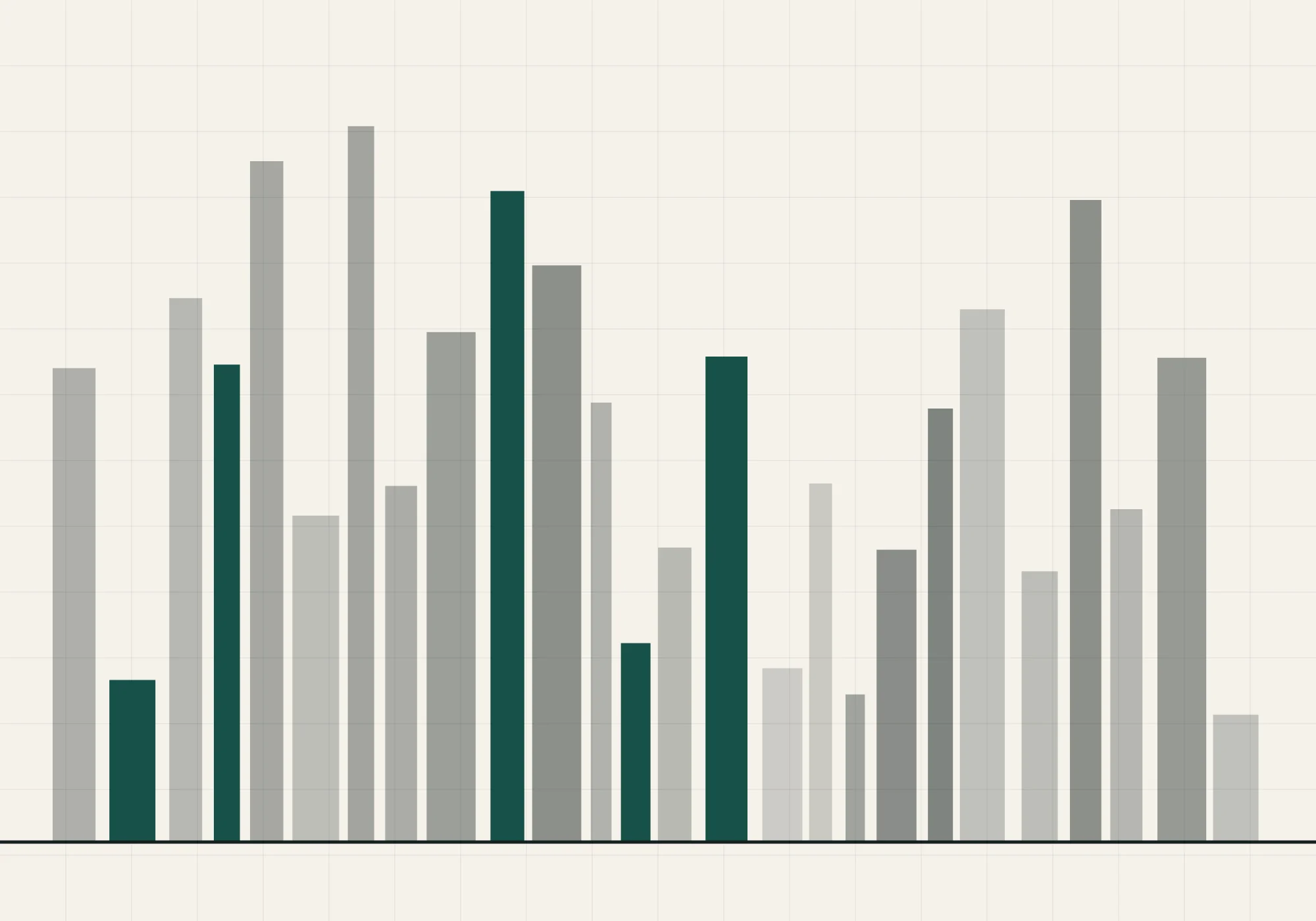 Dense vertical bars of varying height forming a tight skyline silhouette