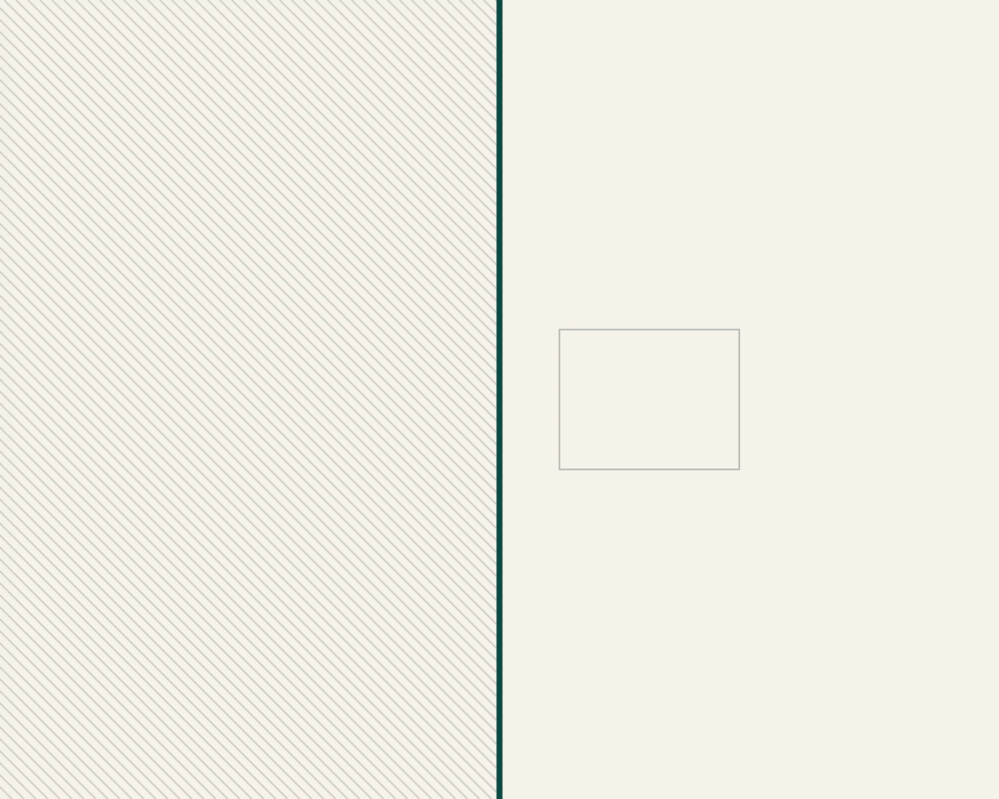 A single vertical rule dividing a dense hatched field from an open one